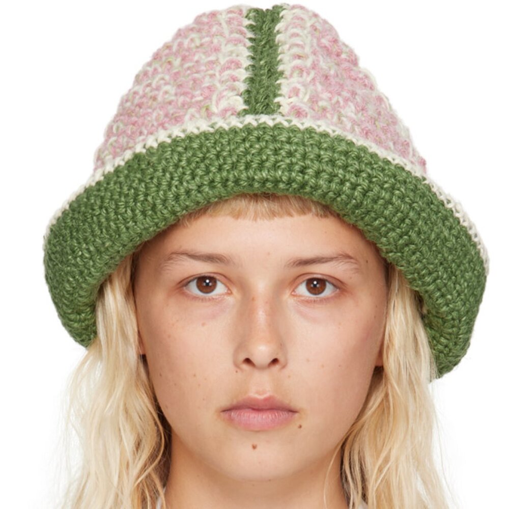 Nicholas Daley Hand Crocheted Bucket Hat Beanie